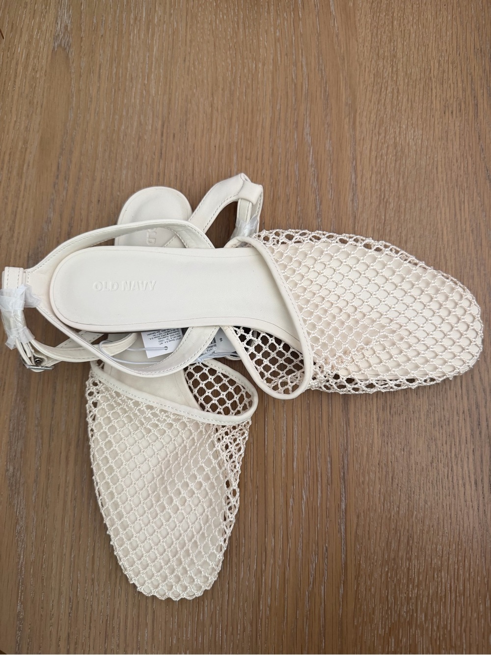 ✨NWT ✨Old Navy Women’s Cream Mesh Slingback Flats